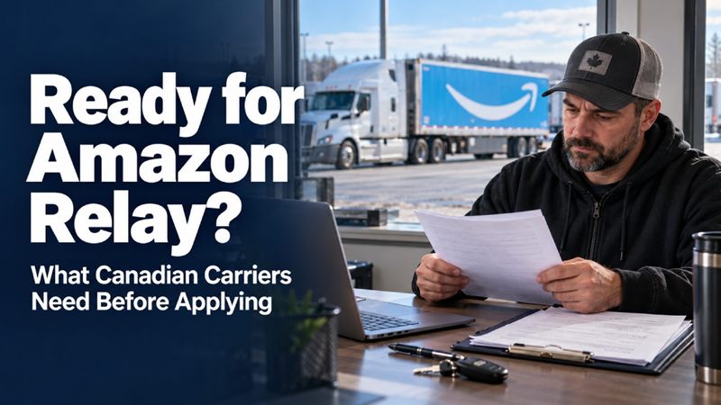 Before applying to Amazon Relay, Canadian carriers should check their authority, insurance coverage, equipment and driver requirements.